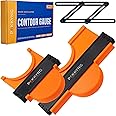 Pakkyng Contour Gauge Profile Tool With Lock - 3 Pack 5"Widen & 10"Widen & Bonus Angle Ruler Measuring Tool - Contour Gauge D