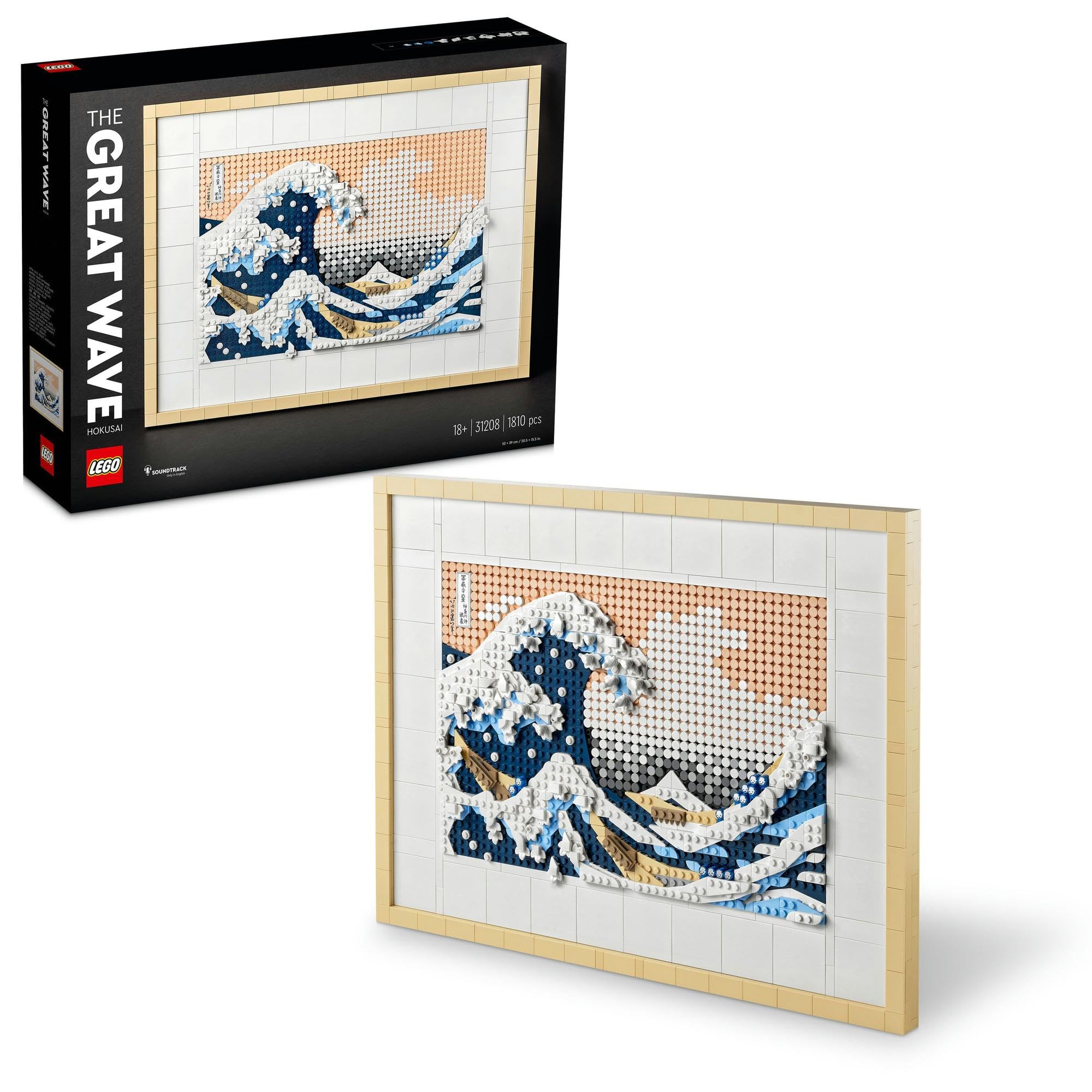 レゴ(LEGO) レゴアート 葛飾北斎 <富嶽三十六景 神奈川沖浪裏> 31208 おもちゃ 男性 女性 | 玩具 誕生日 プレゼント ブロック 絵画 アート インテリア オシャレ 1810ピース