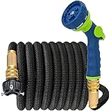 NGreen ホース 散水ホース ホースリール 伸縮ホース 伸びるホース 超軽量素材 持ち運びやすい 耐久性が高い 散水ノズル付 (7.5mから22.5mまで)