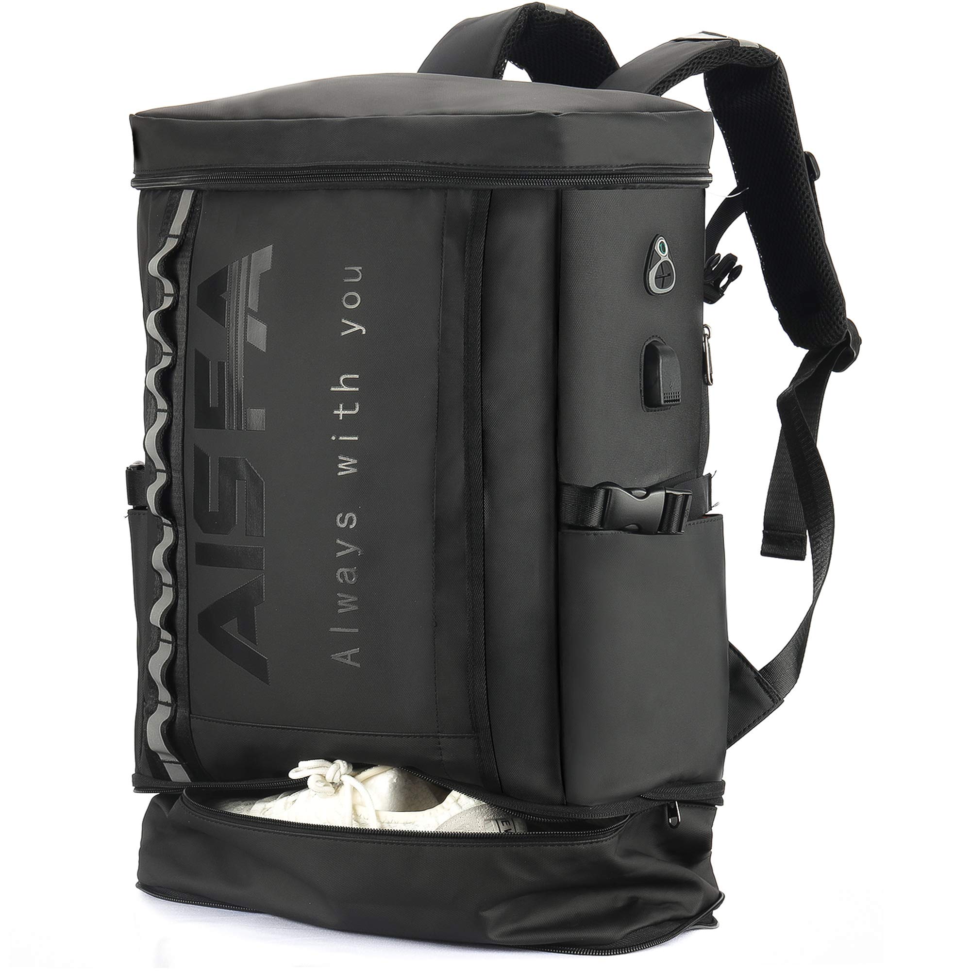 【ブラックフライデー】【30%OFF+ポイント76%】【実質1,028円】 AISFA 大容量 スクエア バックパック 【送料無料】