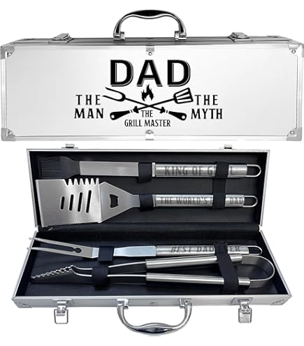 BBQ Cooking Gift For Men Funny 'Dad The Man The Myth' Grill Master Chef Hat - Adjustable BBQ Cooking Hat For Dads, Husbands, Grandpa - Perfect Father's Day Birthday Gift Funny Dad