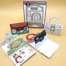 Alinacutle Fustella Metallica Per Taglio 20220423, 2 Pezzi Topper Per Sacchetto, Acciaio Cromato, Per Scrapbooking - 2