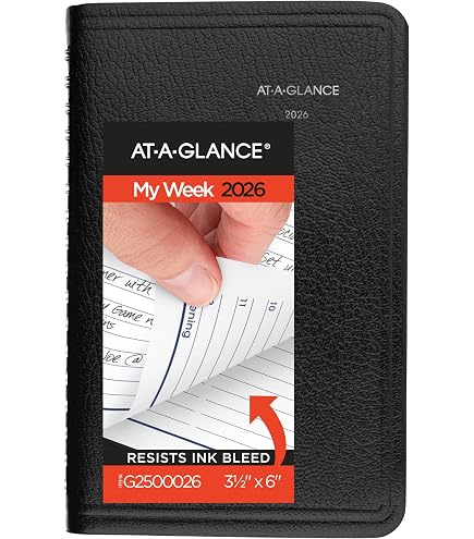 AT-A-GLANCE Designer Address Book – 600+ Entries, 4x6, Crocodile Cover