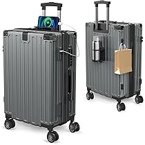 Amazon | [Vivcon] スーツケース 拡張機能付き 多機能 キャリーケース 