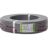 矢崎 VVFケーブル(2.0mm×2C) 灰 100ｍ