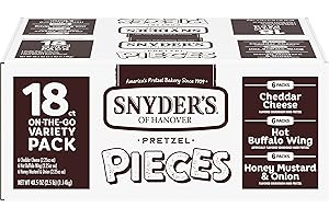 Snyder's of Hanover Pretzel Pieces, Variety Pack of Pretzels Individual Packs, 2.25 Oz, 18 Ct (Pack of 18)
