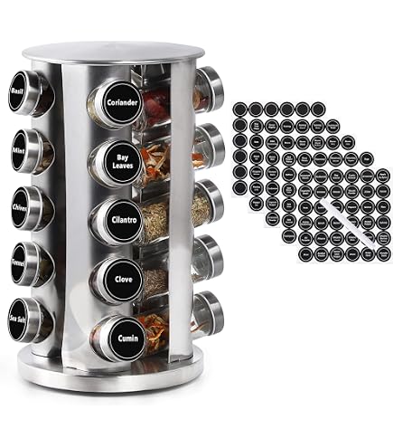 Amazon｜Kamenstein Warner 16-Jar Revolving Spice Rack with Free