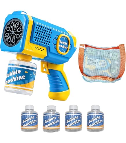 Amazon | シャボン玉 自動 バブルガン 電動 10穴大容量の泡槍を