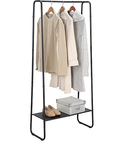Amazon.co.jp: W STANDARD インダストリアル アイアンハンガーラック