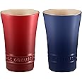 ル・クルーゼ(Le Creuset) タンブラー ペア・スリムタンブラー170 ml コバルトブルー チェリーレッド 耐熱 耐冷 電子レンジ オーブン 対応 結婚祝い 記念日 ブライダル ギフト プレゼント 引出物 【日本正規販売品】