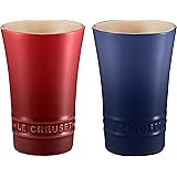 ル・クルーゼ(Le Creuset) タンブラー ペア・スリムタンブラー170 ml コバルトブルー チェリーレッド 耐熱 耐冷 電子レンジ オーブン 対応 結婚祝い 記念日 ブライダル ギフト プレゼント 引出物 【日本正規販売品】