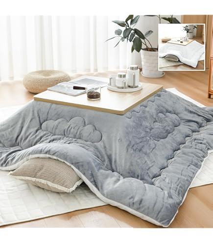 Amazon | 薄掛けこたつ布団 正方形 コーデュロイ 190×190cm ホワイト