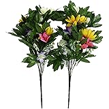 アイメディア(Aimedia) お墓・仏壇用 お供え花 2束組 造花 仏花 墓花 榊 神棚 長持ち お墓参り お盆 お彼岸 慶弔 高さ45cm