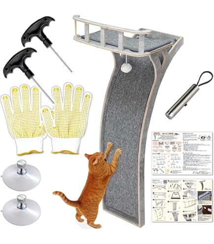 【穴あけ不要 キャットステップ 】キャットウォーク 大小セット Cat-Kick Amazon | 9個セット Cat-Kick 大型 ステップ 穴あけ不要 工具