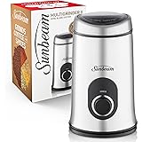 Sunbeam EM0405 Multigrinder II | Coffee Grinder, Herb Grinder And Spice Grinder | 165W | One-Touch Control | Brushed Stainles