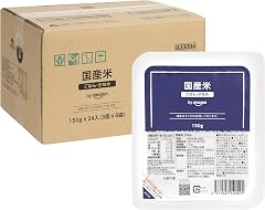 by Amazon パックごはん 国産米 150g×24入 酸味料不使用 | ふっくら炊き上げた国産米100%、毎日の食事にちょうどいい標準サイズの一膳。電子レンジで温めるだけ、いつでもできたてのごはん。