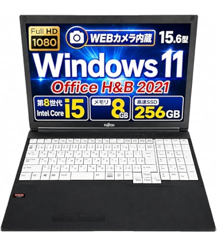美品富士通A5510/I5十世代/16G/512G SSD/15.6HD 富士通（FUJITSU） ノートパソコン Office搭載 新品 同様 Win10 SSD