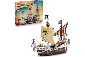 LEGO ONE PIECE The Going Merry Pirate Ship 75639, Boat Set Building Toy with 5 Minifigures, Netflix Live Action Merch, Anime Decor Model Kit, Adventure Gift, Collectible Set for Kids (1376 Pieces)