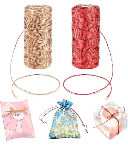 Amazon.co.jp: Benvo リボン 紐 糸 2巻セット ラッピングリボン