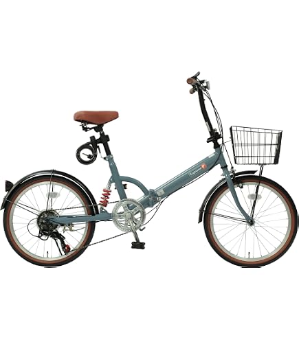 Amazon | 折りたたみ自転車 20インチ リアサスペンション ツートン