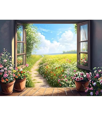 Amazon | クロスステッチ刺繍キット 田園風景 農村風景 図柄印刷