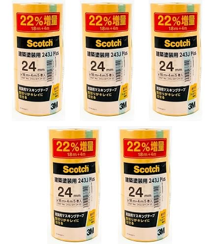 Amazon.co.jp: 3M No.243J PLUS マスキングテープ 18mm×18M 70巻入