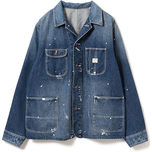 美品　キャピタル　ショールカラー　デニムジャケット　カバーオール 古着 濃紺 40年代 米軍実品 U.S.NAVY ショールカラー デニム