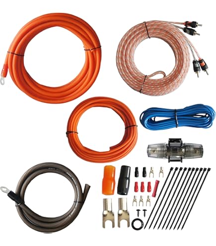 4 Gauge) - NVX XAPK4 100% Copper 4 Gauge Car Amp Wire Kit with