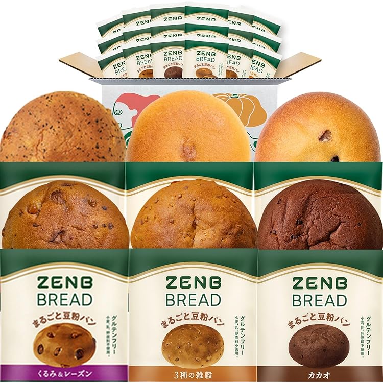 Amazon.co.jp: 【糖質オフの豆粉パン】ZENB ゼンブ ブレッド きなこ