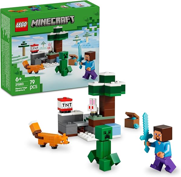 レゴ(LEGO) マインクラフト スティーブのタイガの冒険 おもちゃ 玩具 誕生日 プレゼント ブロック 知育 男の子 女の子 子供 6歳 7歳 8歳 9歳 ゲーム ごっこ遊び おままごと 21583 - 1