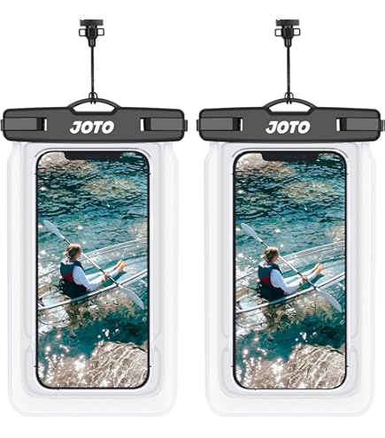 JETech Waterproof Phone Pouch, 2 Pack Water Proof Case For IPhone Black