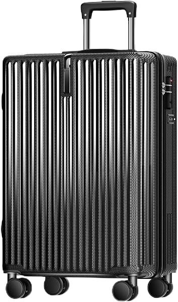 Atzone Ginza Suitcase, Carry-On, Large Capacity, Lightweight, with USB Port, Hidden Hook, Multi-Functional, Quiet Double Casters, TSA Lock, Shock Resistant, Zipper Type, Travel, Business Trip, School