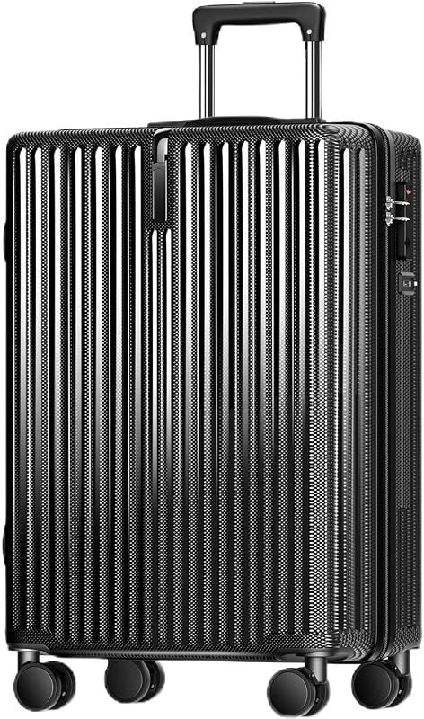 Atzone Ginza Suitcase, Carry-On, Large Capacity, Lightweight, with USB Port, Hidden Hook, Multi-Functional, Quiet Double Casters, TSA Lock, Shock Resistant, Zipper Type, Travel, Business Trip, School