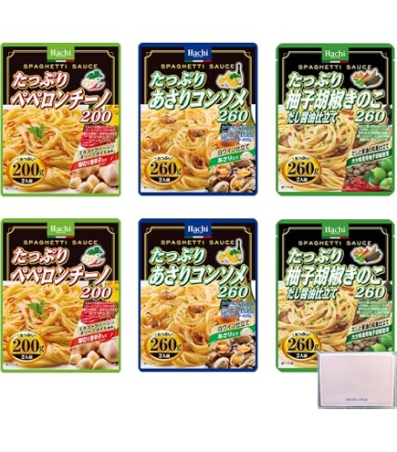 Amazon.co.jp: ハチ食品 たっぷり パスタソース 3種6袋セット