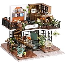 ちょころ　ミニチュアハウス 雪降るおうち4（灰みピンク） - 1/75サイズ - | ミニチュア