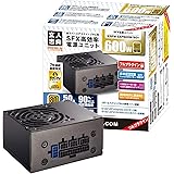 玄人志向 80Plus Gold 600W SFX電源ユニット フルプラグイン KRPW-SXP600W/90+