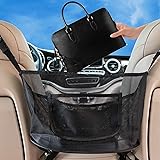 SEAMETAL 車用収納ポケット 収納バッグ 車用 ネットポケット シートバックポケット 大容量 汚れ・傷に強い 耐久 座席隙間収納 カバンホルダー トランク収納 小物入れ おしゃれ 折り畳み式 省スペース 触感よく 簡単取付 ブラック