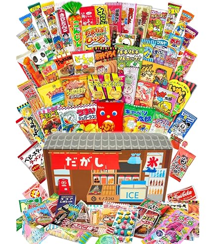 Amazon | お菓子 駄菓子 詰め合わせ 66種 ギチギチパンパン破裂寸前