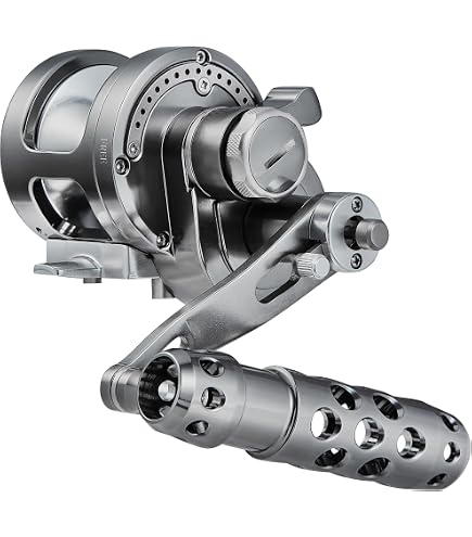 Channelmay Saltwater Jigging Big Game Fishing Reel CNC Machined 2 Speed 44lb Lever Drag Deep Sea Boat Trolling Fishing Sports, Fitness & Outdoors