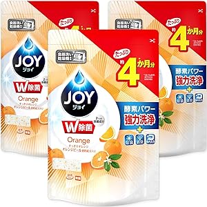 【まとめ買い】 ジョイ 食洗機用洗剤 オレンジピール成分入り 詰め替え 490g×3個