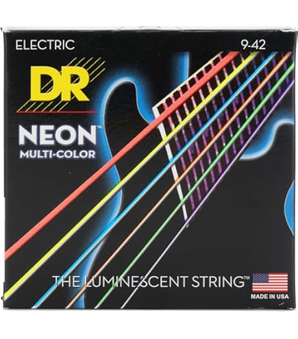 Amazon.co.jp: DR エレキギター弦 NEON ニッケルメッキ グリーン