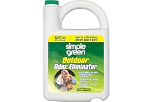 Simple Green Outdoor Odor Eliminator for Pets, Dogs, 1 gallon Refill - Ideal for Artificial Lawns & Patio, Milky White