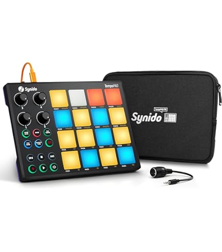 Amazon | Synido Beat Makerマシン RGBバックライト付きビートパッド16