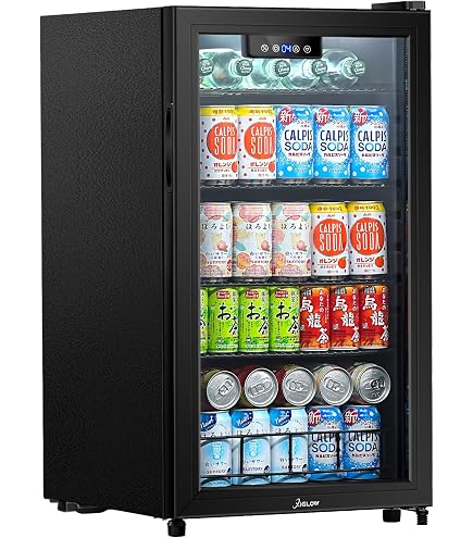 Amazon.co.jp: Shelddi 冷蔵庫 75L 透明ガラスドア 幅49cm 小型 ミニ