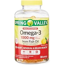 Spring Valley Omega-3 1000mg from Fish Oil Dietary Supplement, 120 Softgels  : Amazon.com.au: Health, Household \u0026 Personal Care
