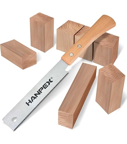 Gisafai 2-Pack 6-Inch Japanese Hand Saw – Double-Edge 17/14 TPI, Flexible Flush Cut, Wood Handle For DIY & Garden