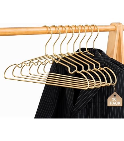 Aber Hoe 20 Pack Solid Wood Suit Coat Hangers, Sooth White Finish