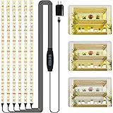 Deaunbr 植物育成ライト LED育成ライト 1セット6本 180個LEDチップ フルスペクトル 植物ライトタイマー機能(3/9/12H) 10階段調光 3段階調色(暖色 暖白色 白色)野菜 多肉植物 観葉植物 室内栽培 水耕栽培 家庭菜園 園芸
