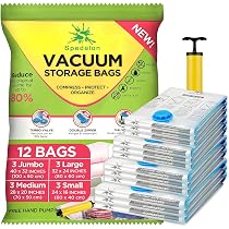 Vacuum Storage Bags - Pack of 8 (4 