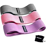 PROIRON ヒップバンド 美尻バンドトレーニング 特製ゴムバンド付き 強度別3本セット フィットネスバンド エクササイズバンド ヒップ 太もも ダイエット 強い耐久性 収納袋付き 両面ライナー布ノンスリップ 美尻 美脚 桃尻改造 筋トレ